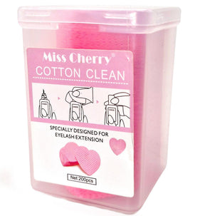 Miss Cherry Cotton Clean Toallitas Algodon Secas de Limpieza para Uñas 200 pzs