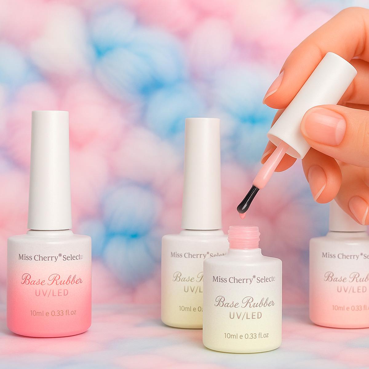 Miss Cherry Rubber Pastel 12p Gel semipermanente UV LED nail uñas manicura