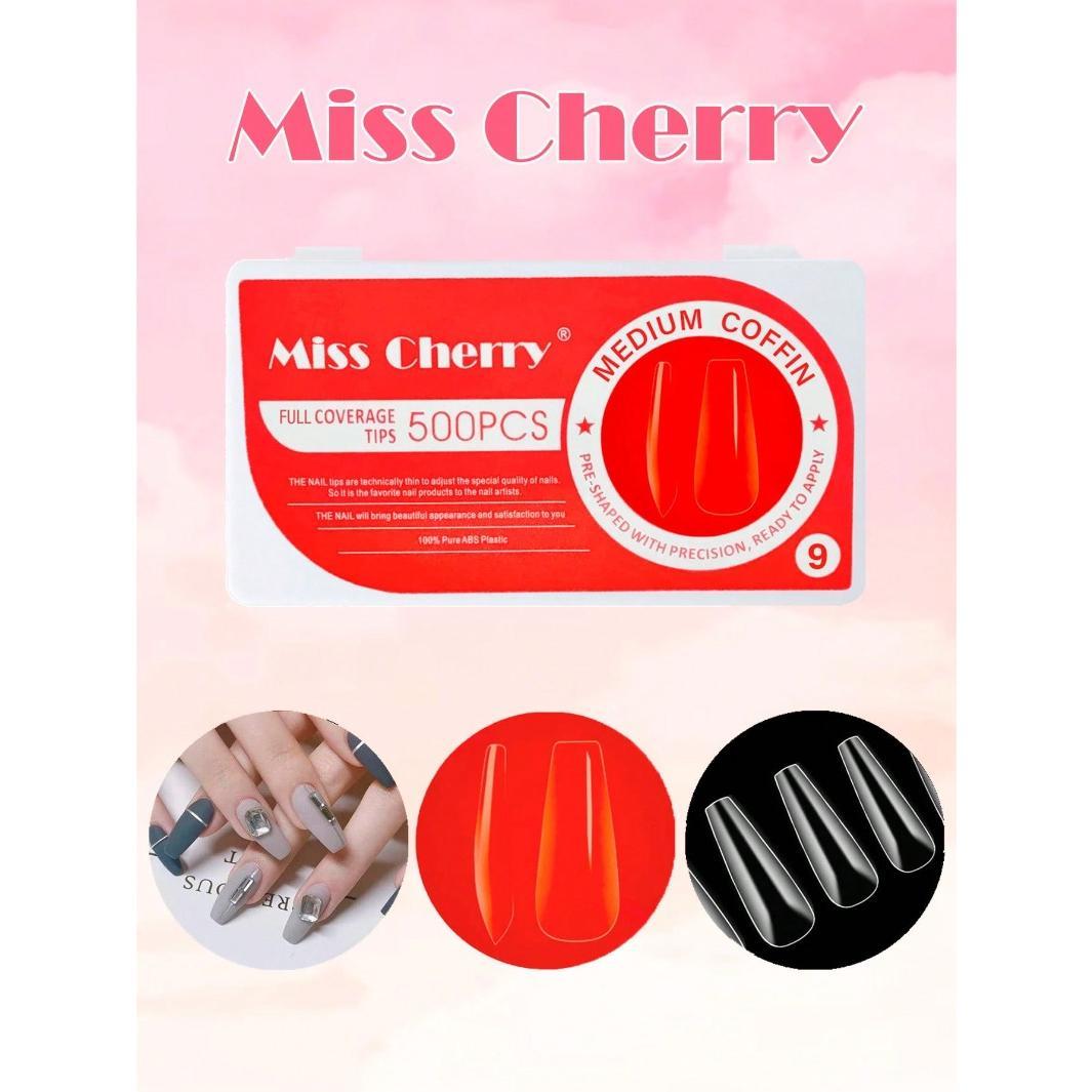 Miss Cherry Tips para el arte de las uñas acrilicas naturales 500 pcs