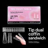 Miss Cherry Tip dual sistem sandwich extension de uñas moldes doble forma