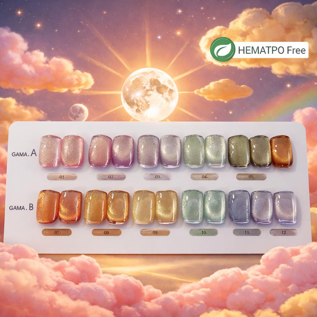 HEMA TPO Free Miss Cherry Gama Ojo de gato Doux TPO FREE 6pz profesional UV LED gel