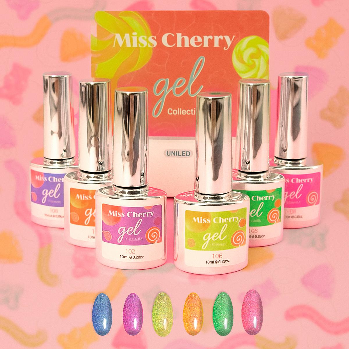 Miss Cherry Gama Gomi Color 6 Pzs  Gel Esmalte Semipermanente Uñas