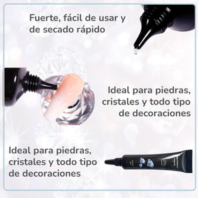 Miss Cherry Pegamento para cristales y piedreria en uñas12p  Pegamento para el arte en uñas