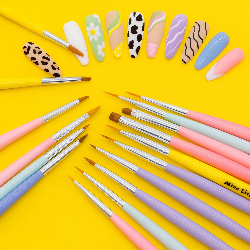 Miss Cherry Set De Pinceles De Arte De Uñas - 12pcs Herramientas Set