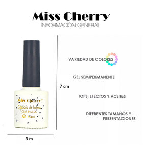 Miss Chery Textura de Cascarón de huevo acabado brillante para uñas Gel UV/LED 1pieza