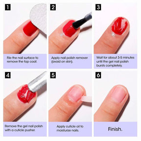 Miss Cherry Magic Remover Gel 12 PZAS removedor de gel semipermanente sin maltratar la uña