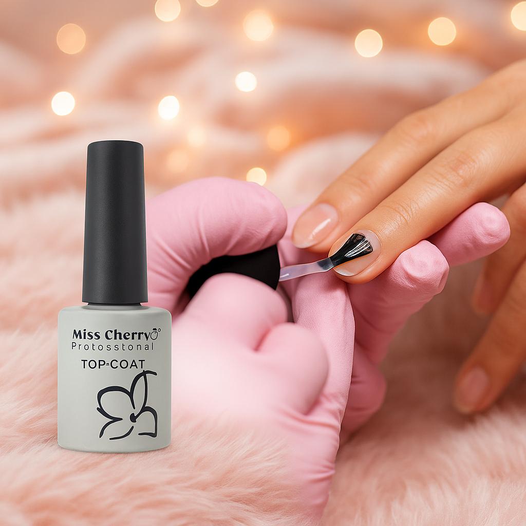 Miss Cherry Gel semipermanente TOP Coat y TOP Cristal Gel Polish Esmalte 12 pcs 10 ml Uñas Nails Efectos