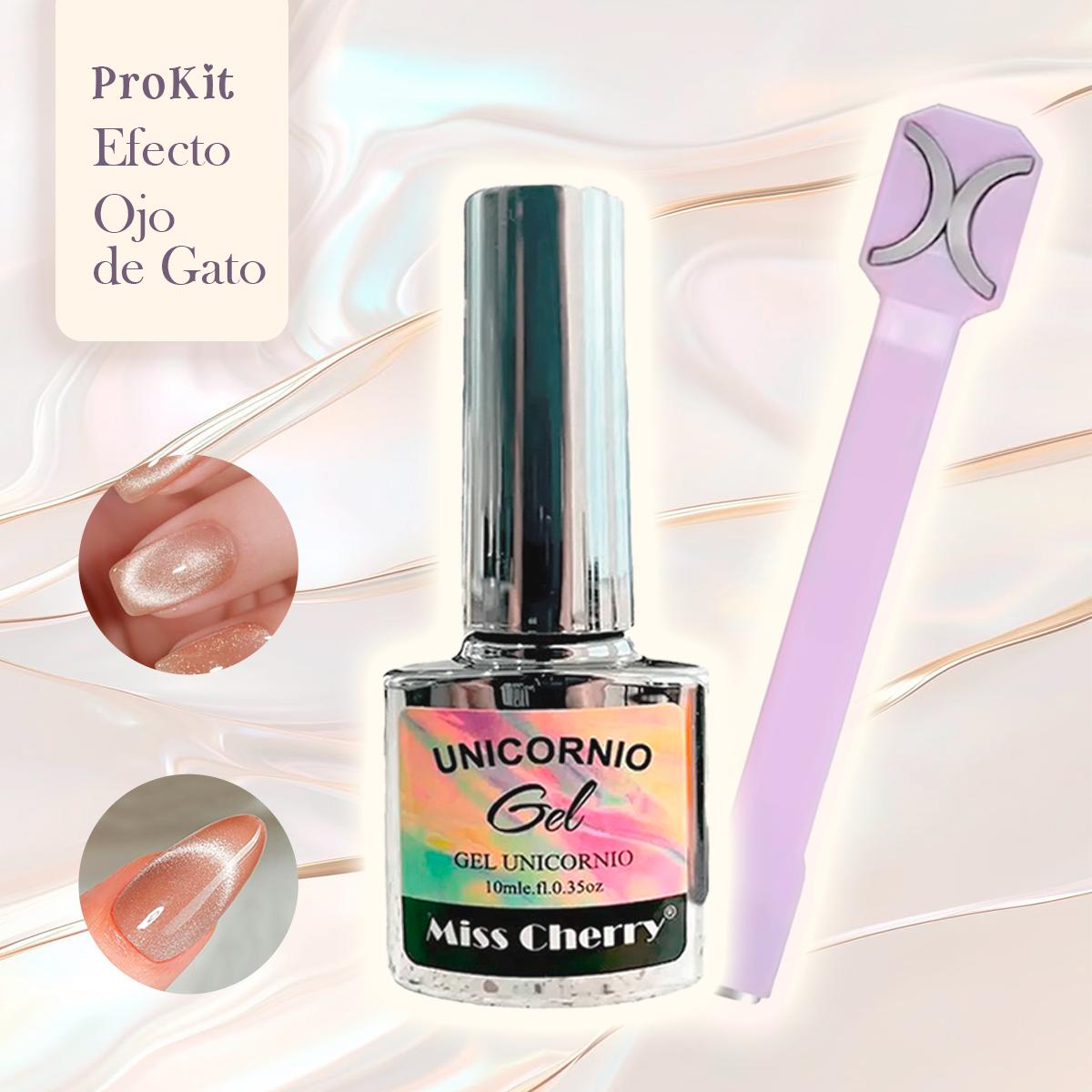 Miss Cherry KIT Magentico 1 Gel Efecto ojo de gato con Iman Incluido para efectos profesional en uña