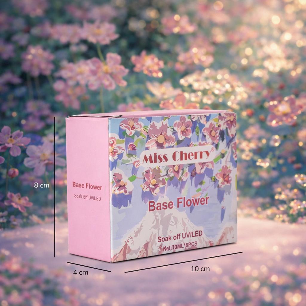 Miss Cherry Base Flower gama UV/LED profesional manicura uñas 10ml 6 piezas