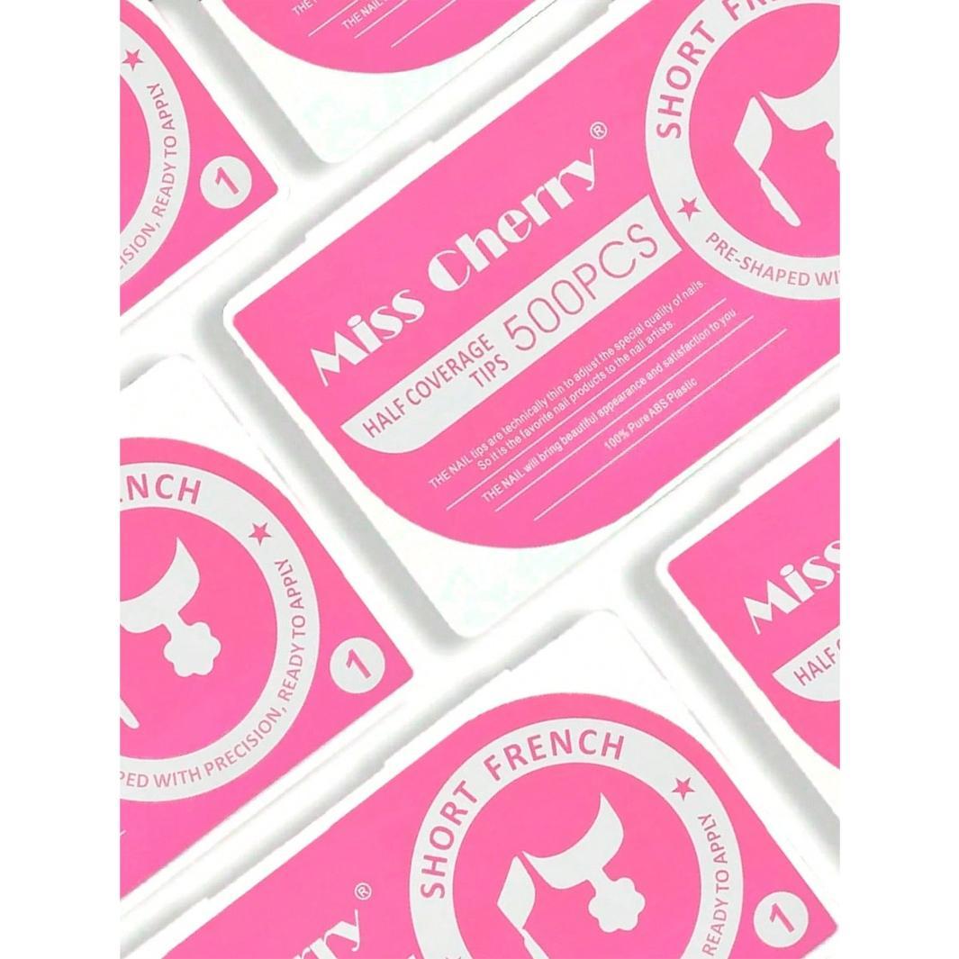 Miss Cherry Tips para el arte de las uñas acrilicas naturales 500 pcs