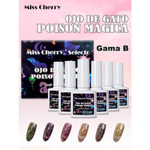 MISS CHERRY Gel esmalte semipermanente para uñas Uv Led Gama efecto ojo de gato POCIÓN MÁGICA 6 pcs