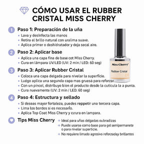 Miss Cherry Gel Rubber Cristal Profesional UV LED para manicura