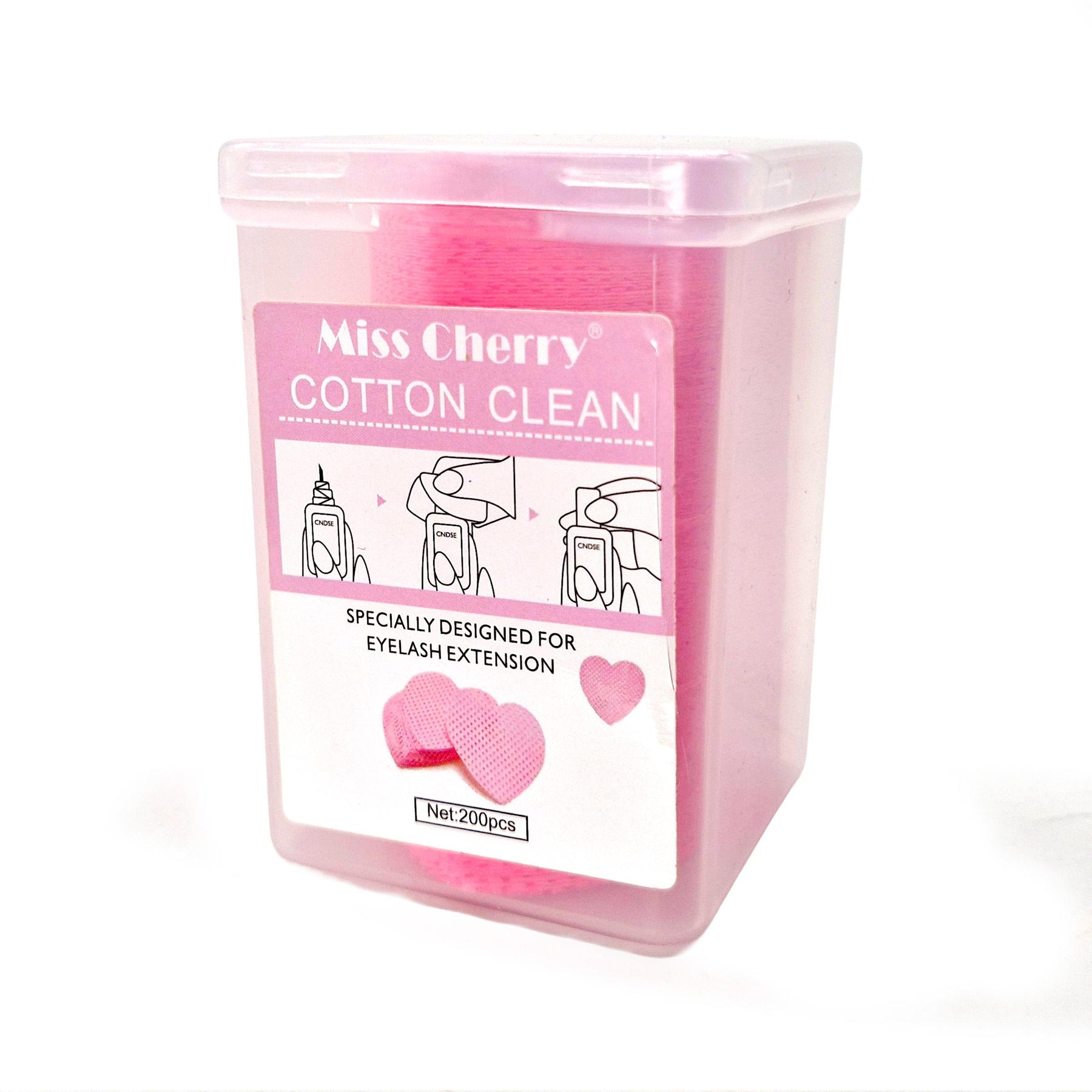 Miss Cherry Cotton Clean Toallitas Algodon Secas de Limpieza para Uñas 200 pzs