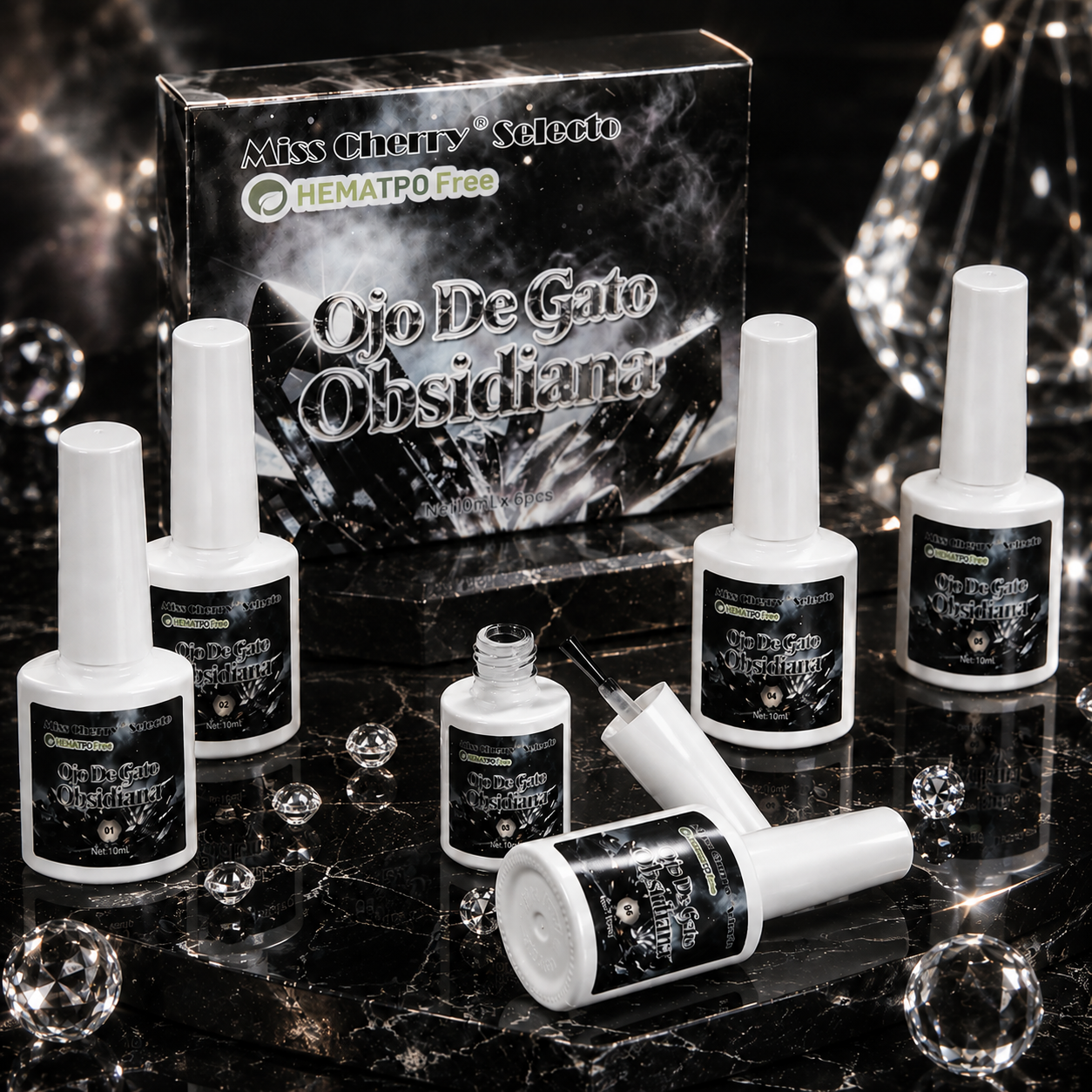 Miss Cherry Gel Semipermanente Gama Ojo de Obsidiana
